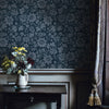 Milana Graphite Blue Wallpaper by Olenka Design