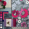 Milana Hot Pink and Grey Wallpaper by Olenka Design