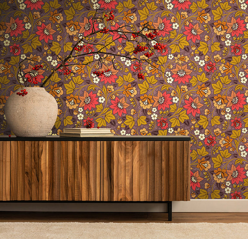 Milana Petalwood Wallpaper by Olenka Design