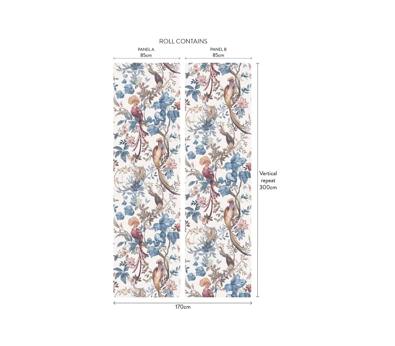 Bird Sonnet Luxury Paper Weave Wallpaper by 1838