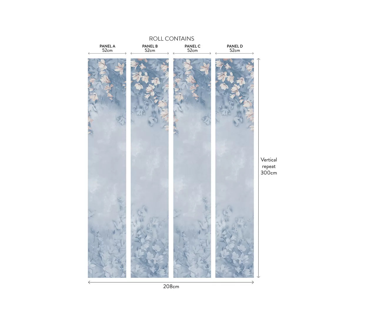 Trailing Magnolia Luxury Floral Wallpaper by 1838