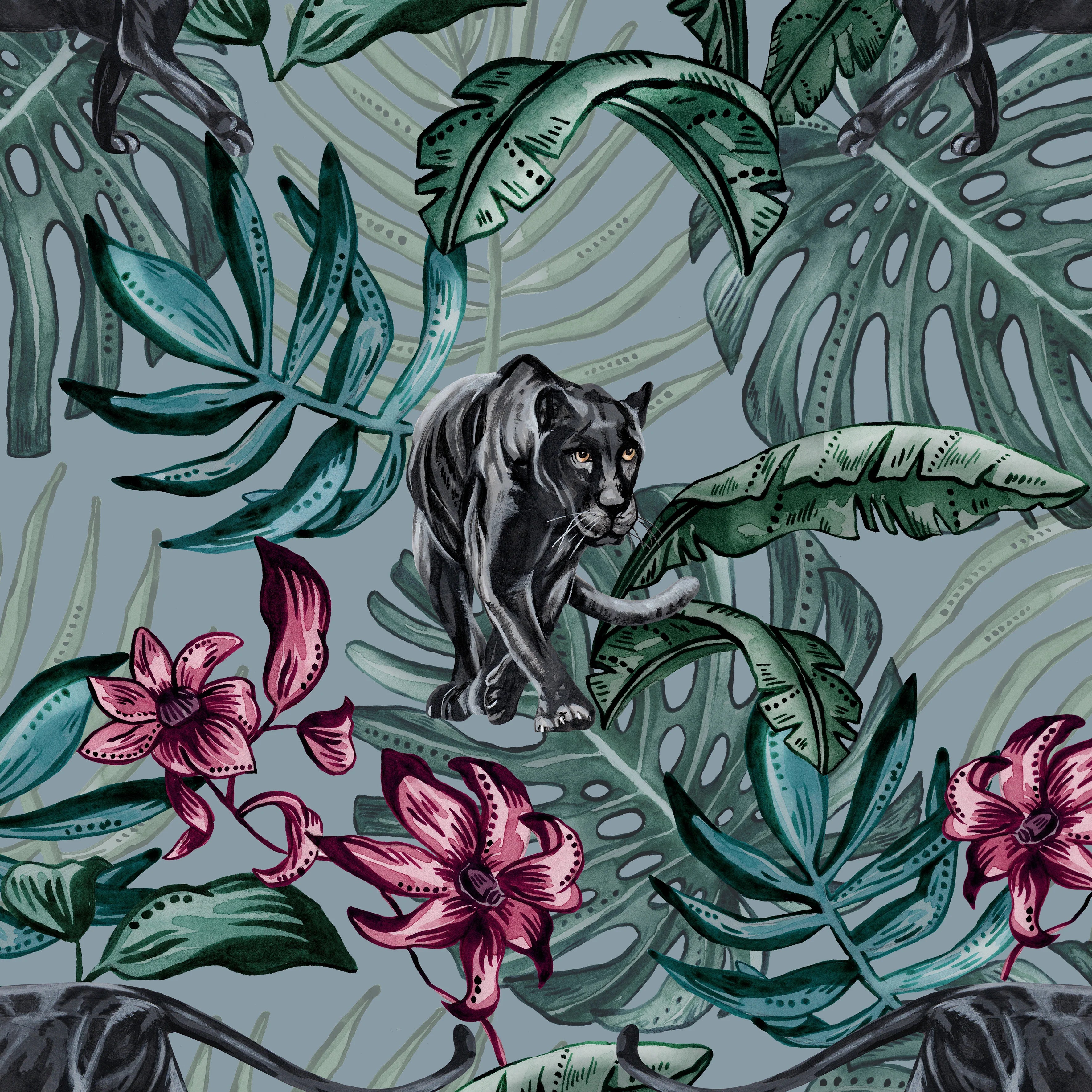 Jungle Panther Wallpaper by Graduate Collection