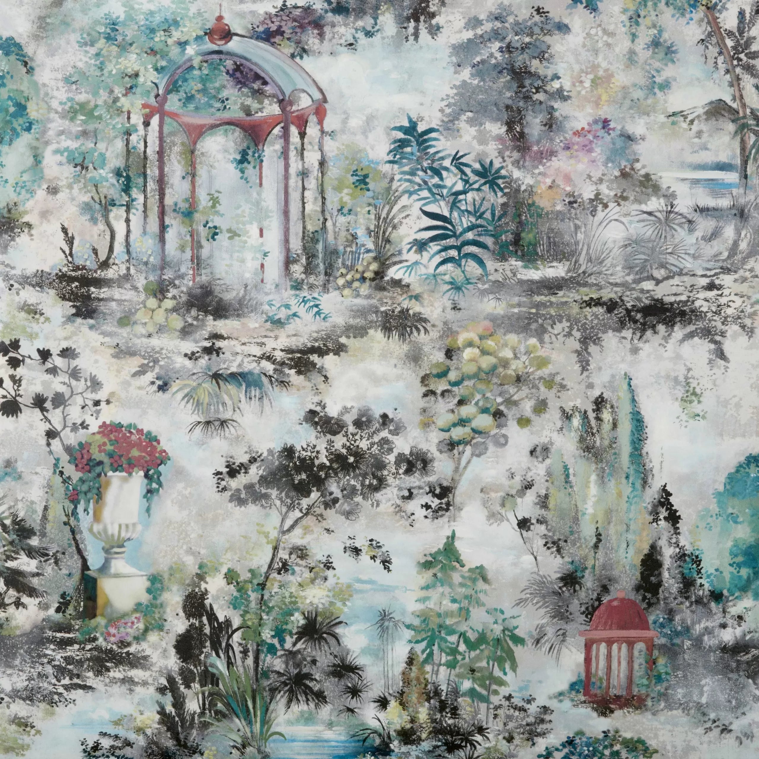 Pavilion Luxury Toile Wallpaper by 1838