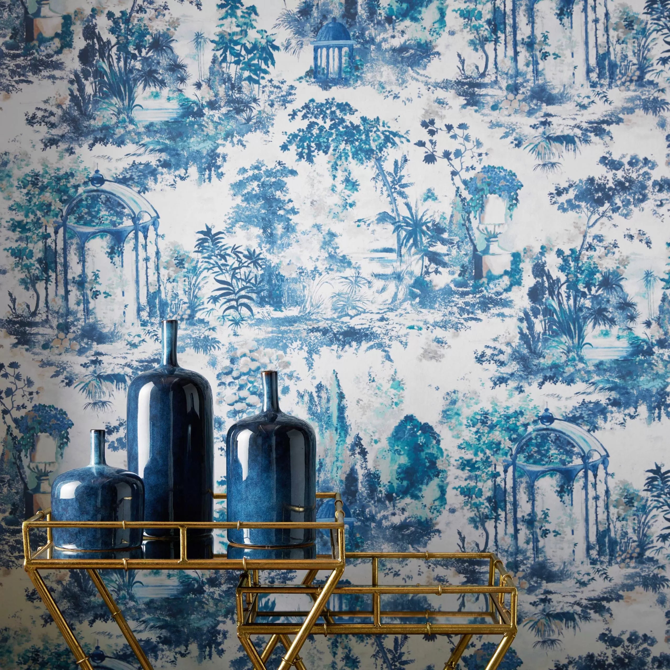 Pavilion Luxury Toile Wallpaper by 1838