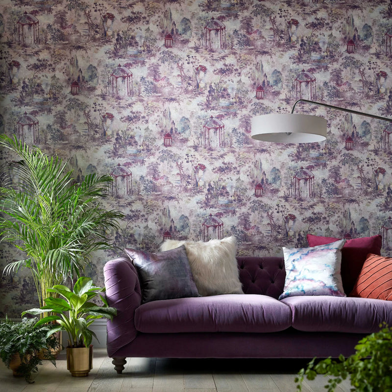 Pavilion Luxury Toile Wallpaper by 1838
