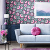 Neva Pink & Grey Wallpaper by Olenka Design
