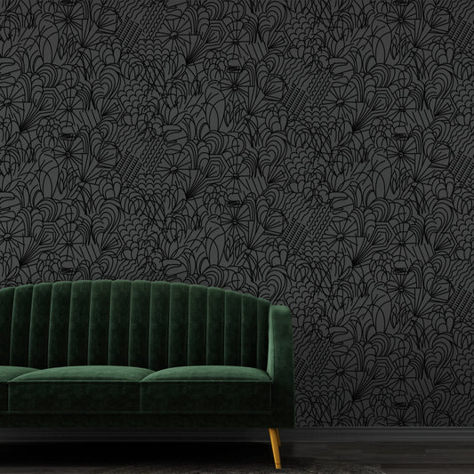 Pop Flock Wallpaper by Erica Wakerly