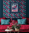 Raspberry Blues Wallpaper by Olenka Design