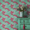Raspberry Sage Wallpaper by Olenka Design
