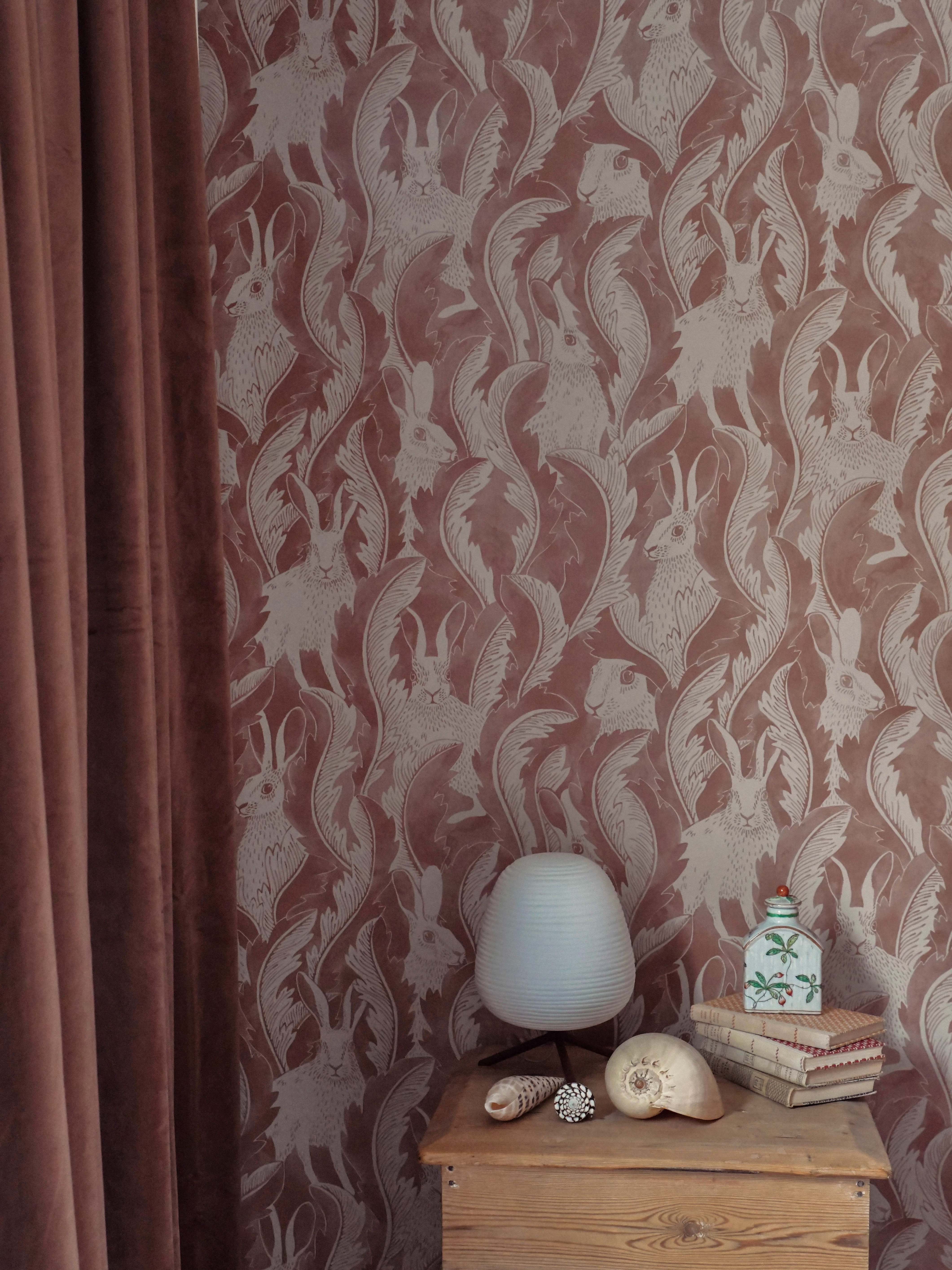 Hares in Hiding Wallpaper by Långelid Von Brömssen