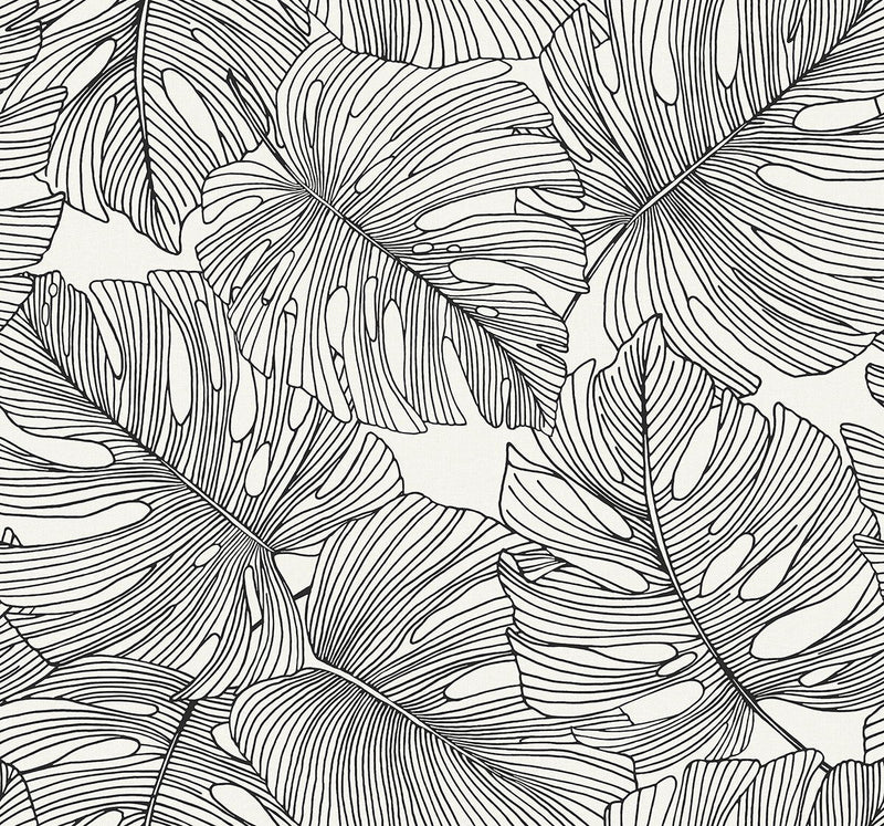 Tarra Monstera Leaf Wallpaper by Seabrook Designs