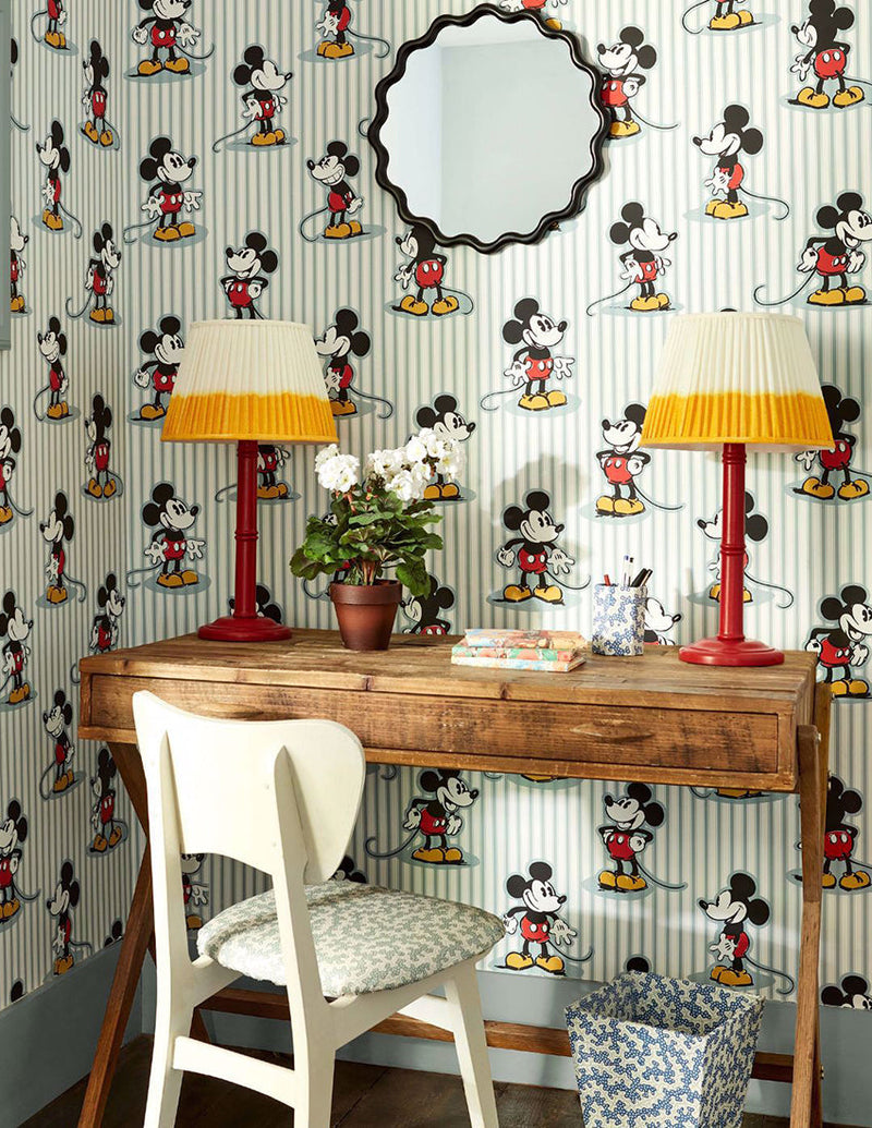 Mickey Stripe Wallpaper by Sanderson