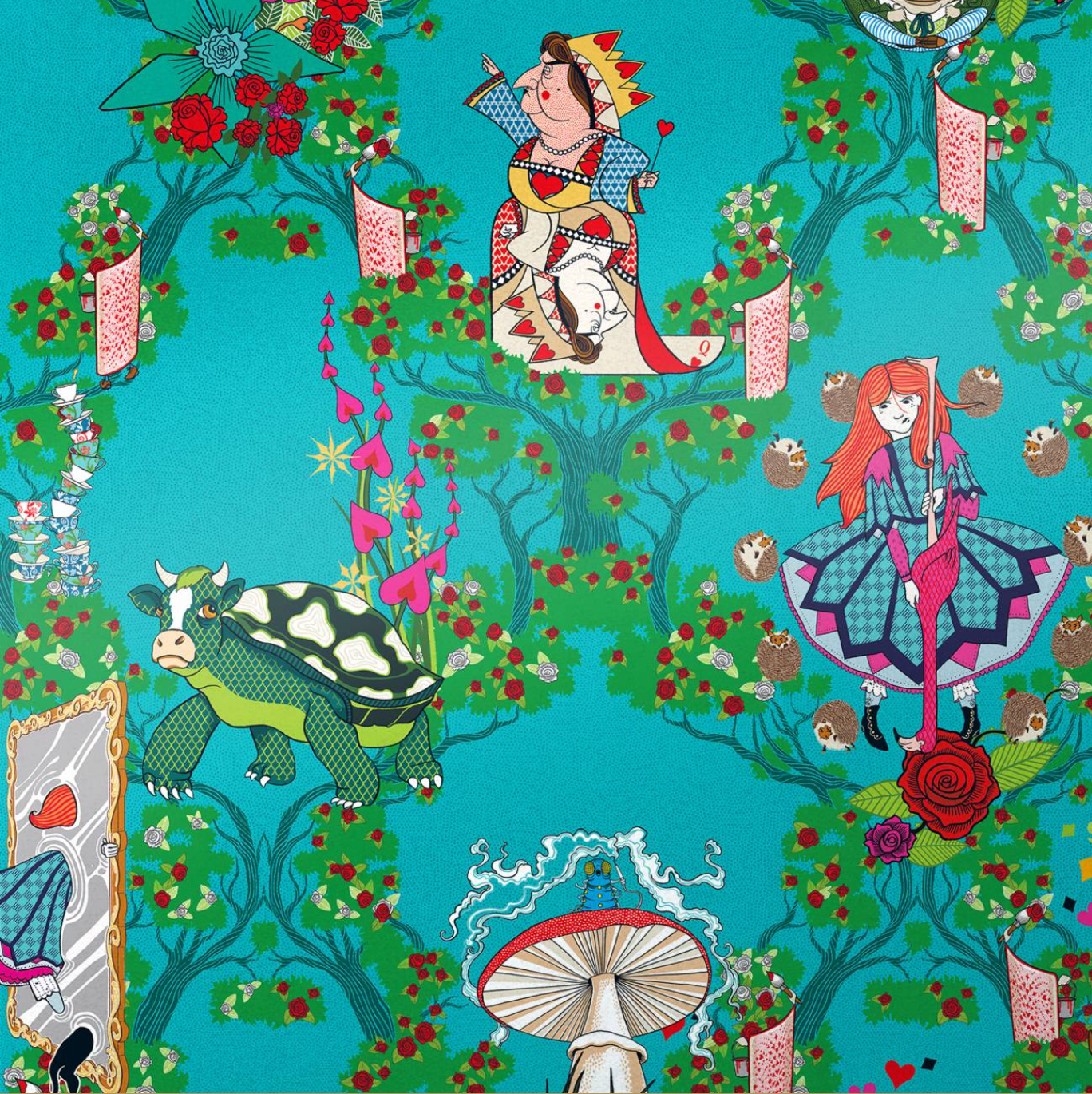 Alice's Adventures in Wonderland Wallpaper by MinaLima