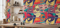 Retro Pin Mural by HappyWall