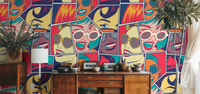 Retro Pin Mural by HappyWall