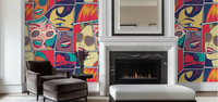 Retro Pin Mural by HappyWall