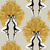 Metallic Gold/Mustard & Cream