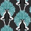 Metallic Teal & Black