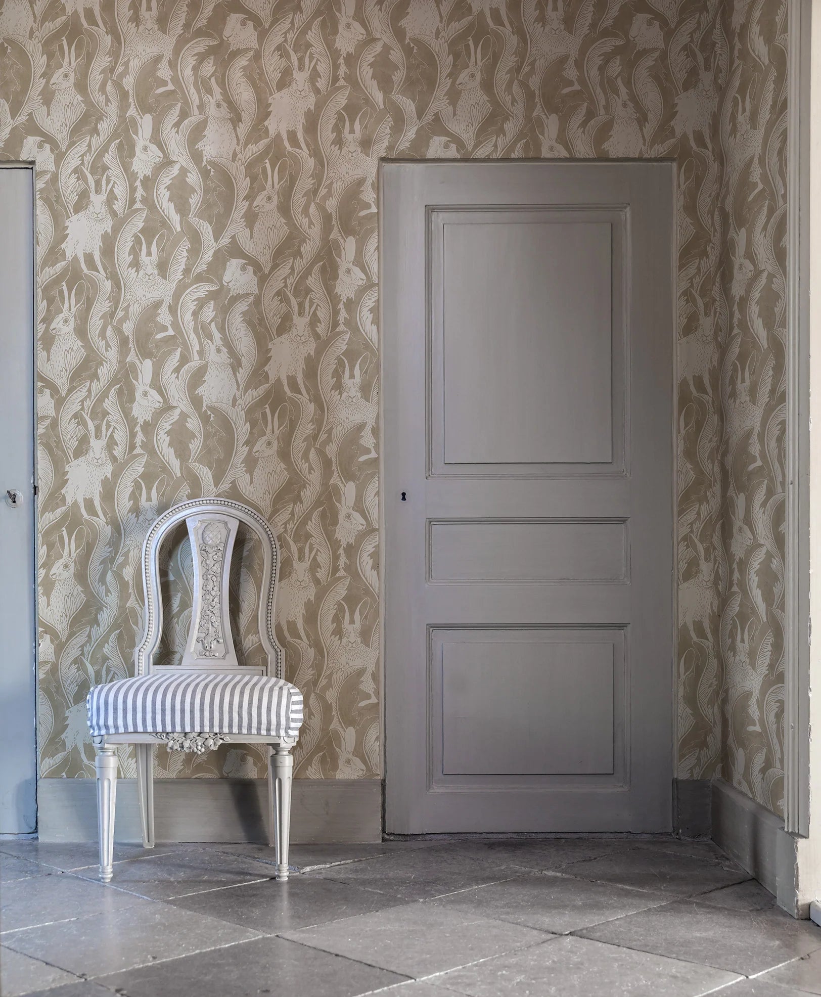 Hares in Hiding Wallpaper by Långelid Von Brömssen