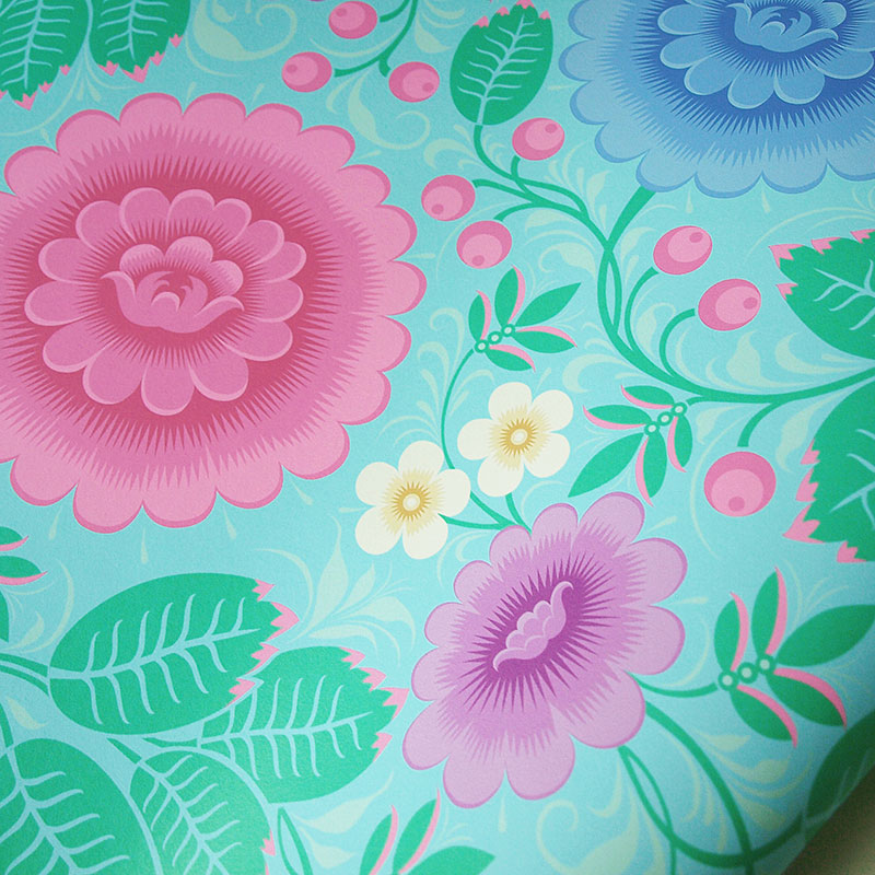 Velina Sky Blue Wallpaper