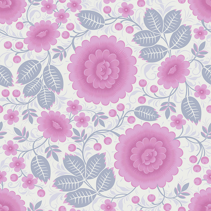 Velina Pink Peony Wallpaper by Olenka Design