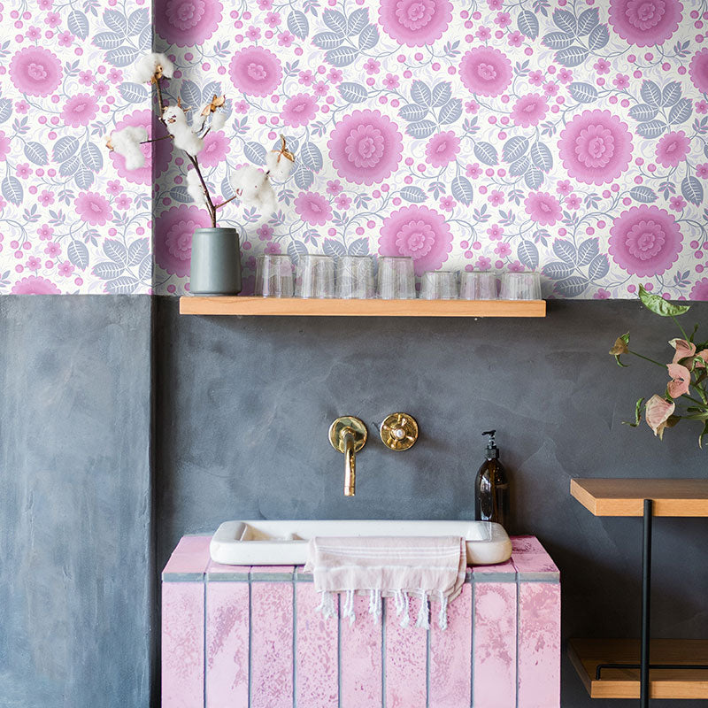 Velina Pink Peony Wallpaper