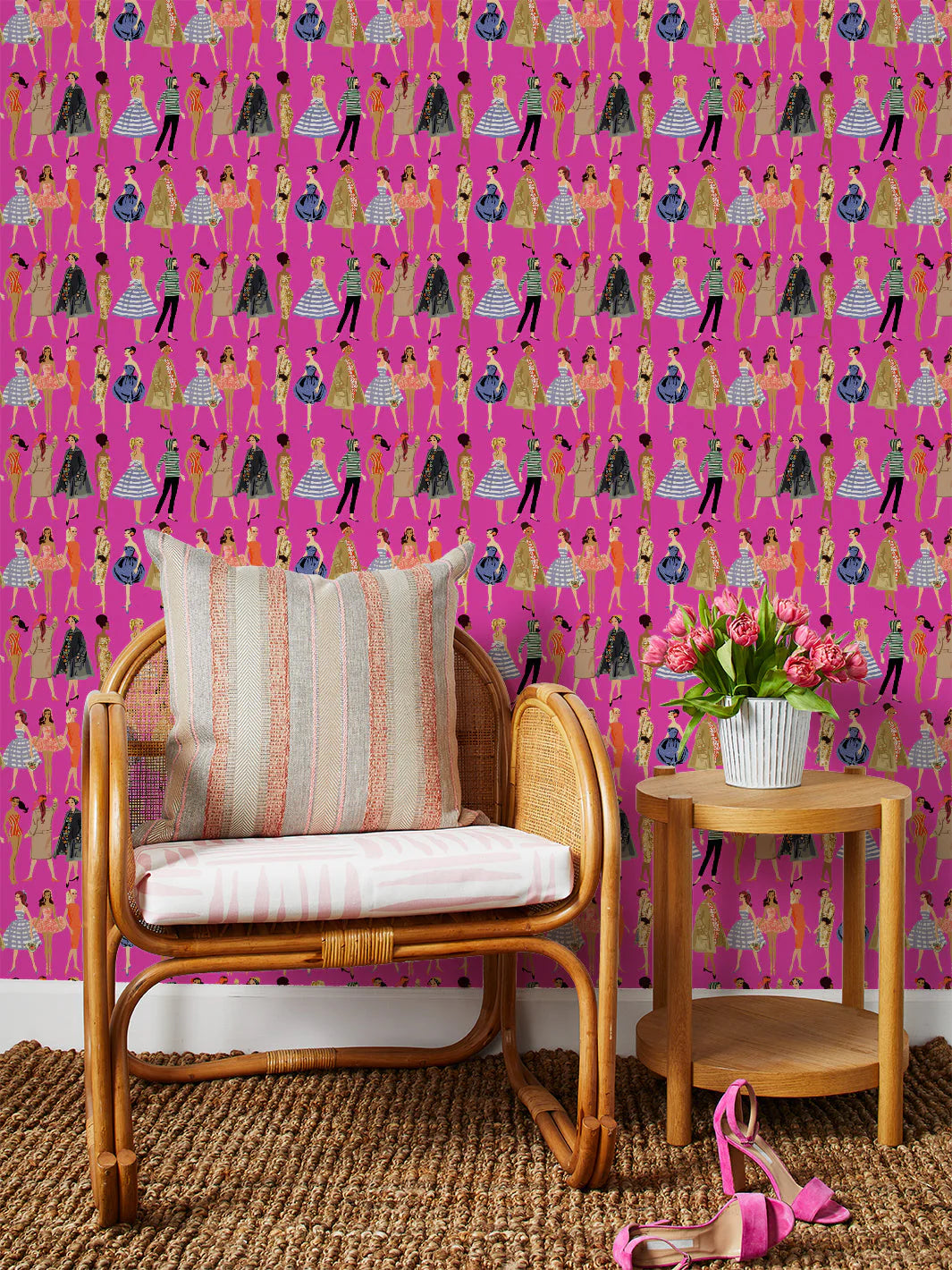 Vintage Illustration Wallpaper - 219 Barbie Collection