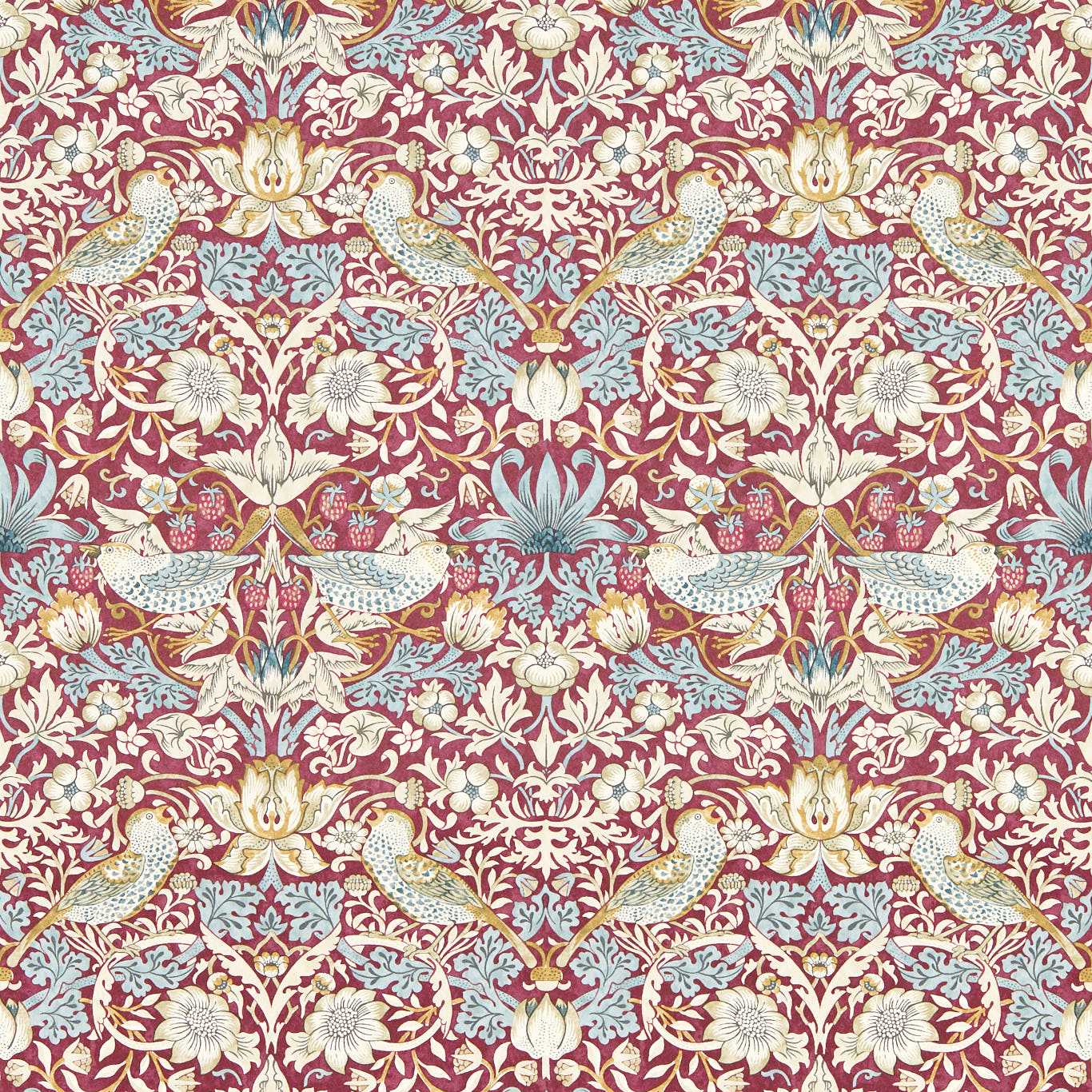 Strawberry Thief Wallpaper by William Morris