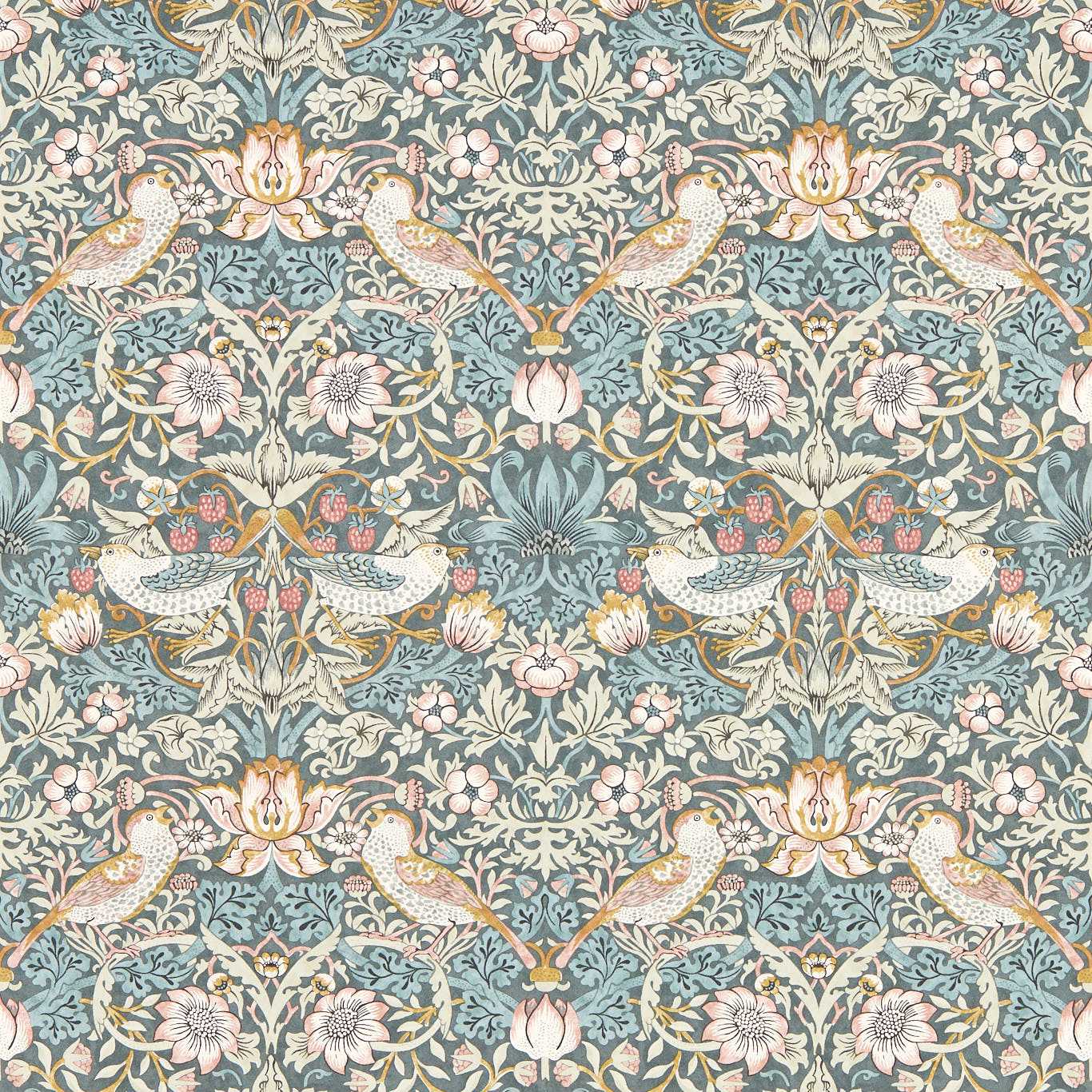 Strawberry Thief Wallpaper by William Morris