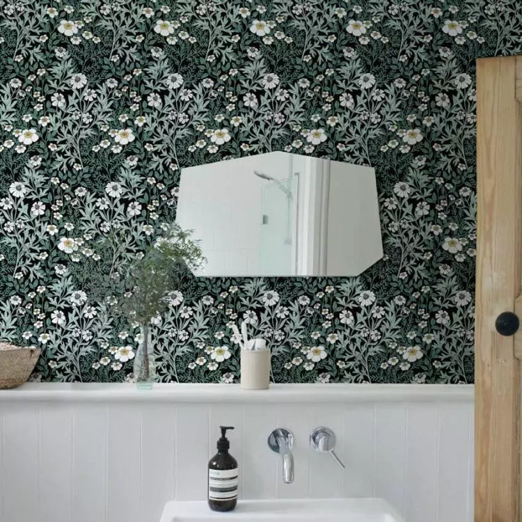 Feverfew Wallpaper by Abigail Borg