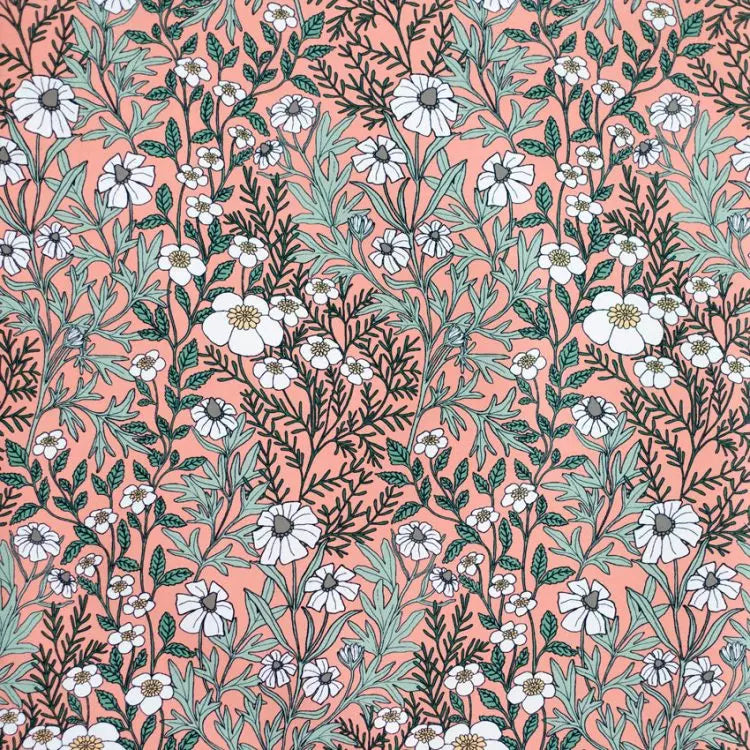 Feverfew Wallpaper by Abigail Borg