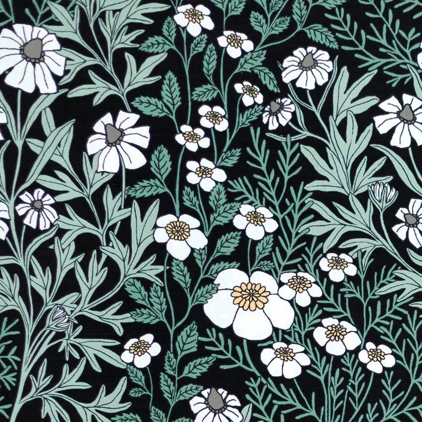 Feverfew Wallpaper by Abigail Borg