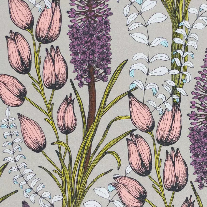 Foxtail Lily Taupe Wallpaper by Abigail Borg