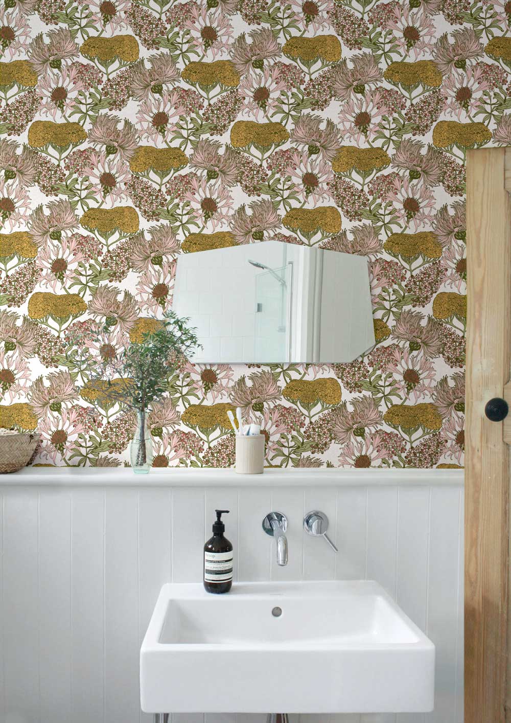 Hello Yarrow Wallpaper by Abigail Borg