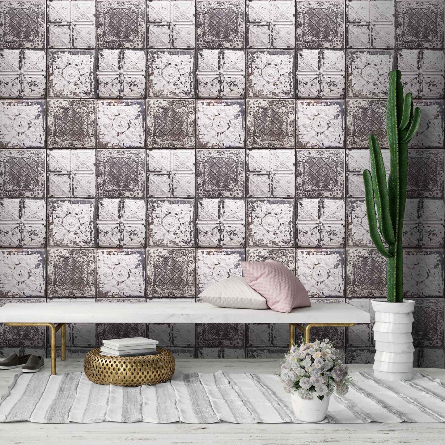 Tin Tile Wallpaper by Woodchip & Magnolia