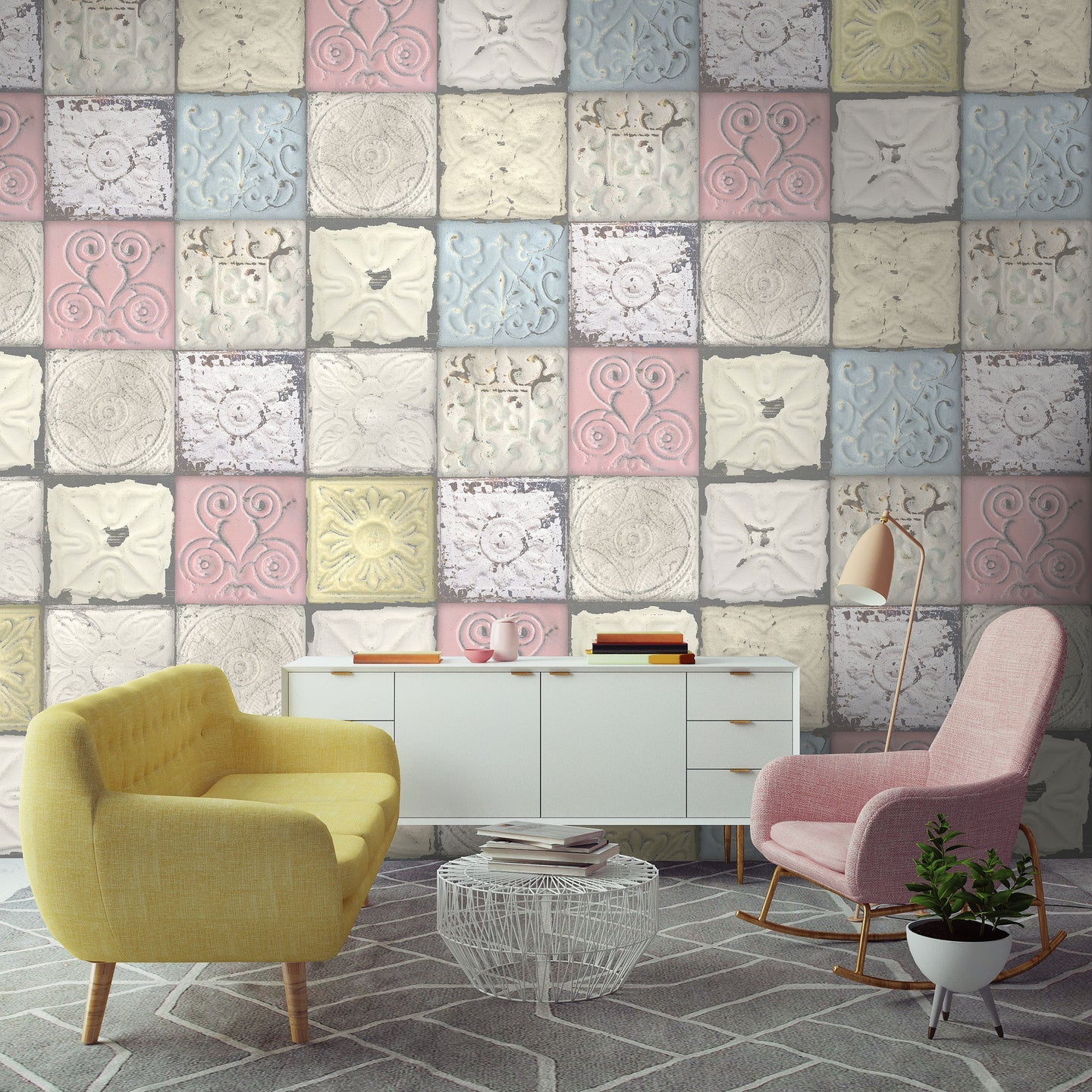 Tin Tile Wallpaper by Woodchip & Magnolia