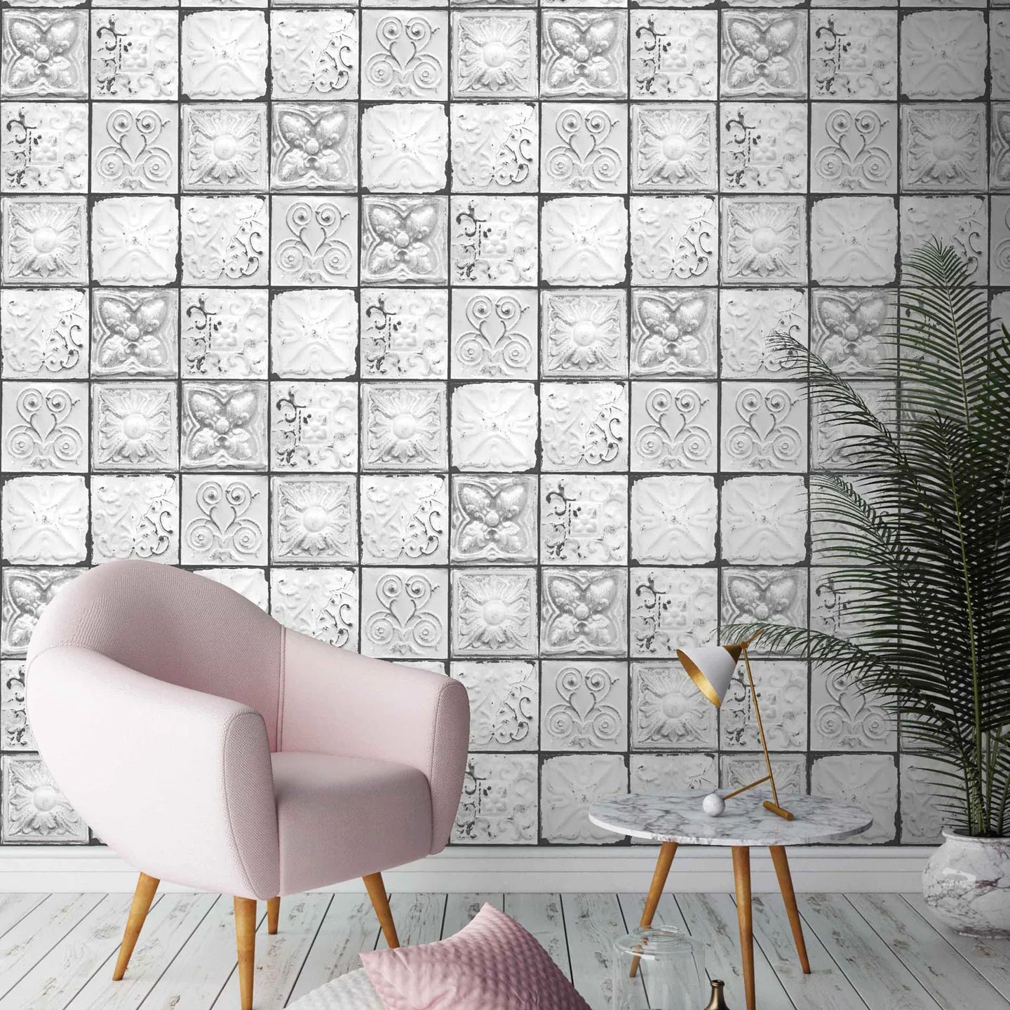 Tin Tile Wallpaper by Woodchip & Magnolia