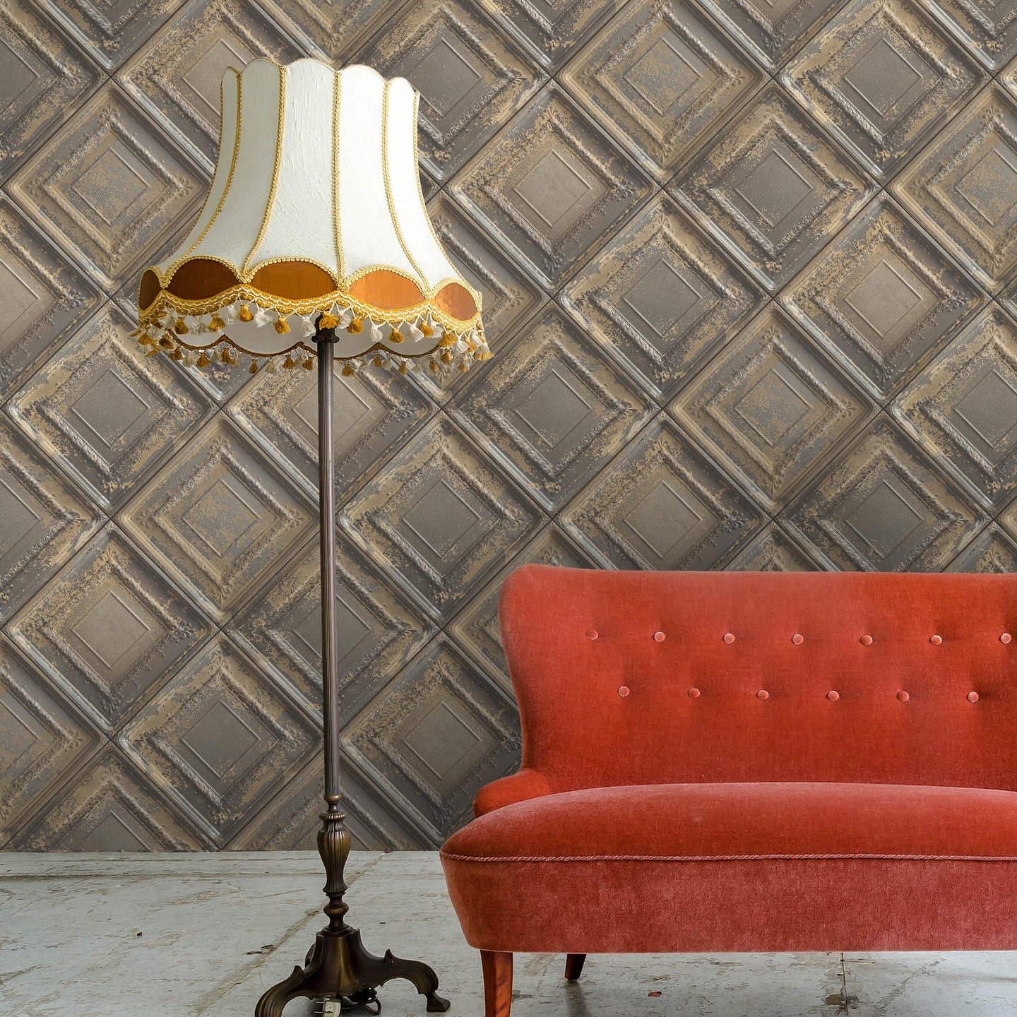 Tin Tile Wallpaper by Woodchip & Magnolia