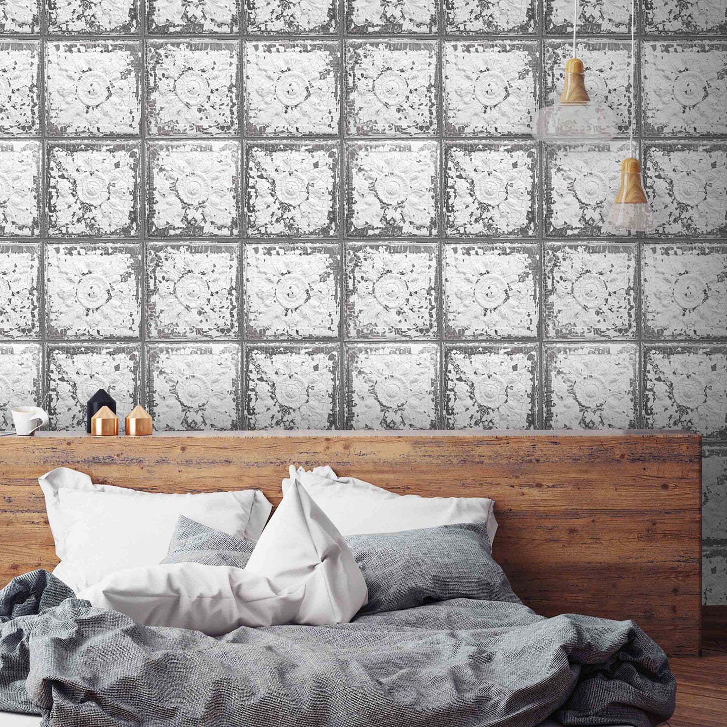 Tin Tile Wallpaper by Woodchip & Magnolia
