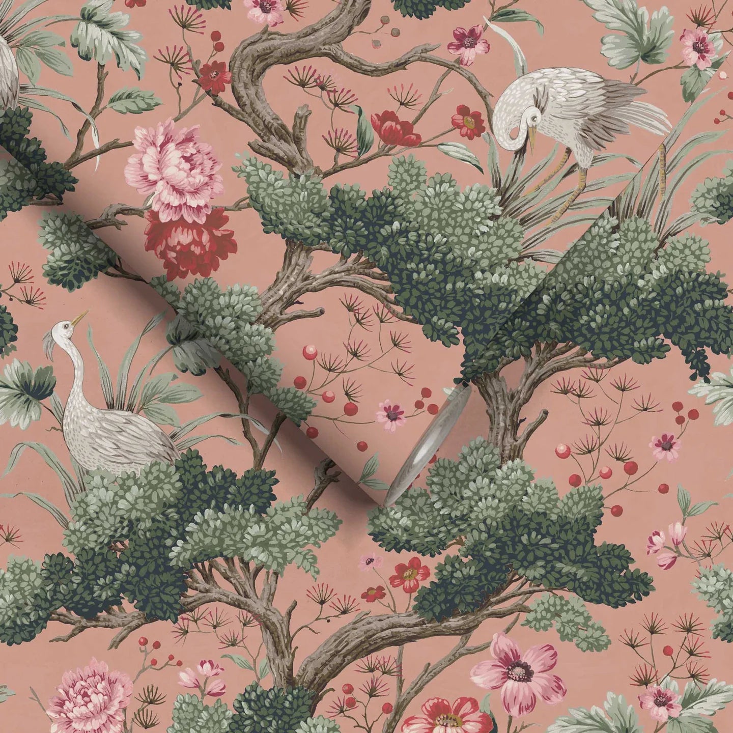 Crane Bird  Wallpaper by Woodchip & Magnolia