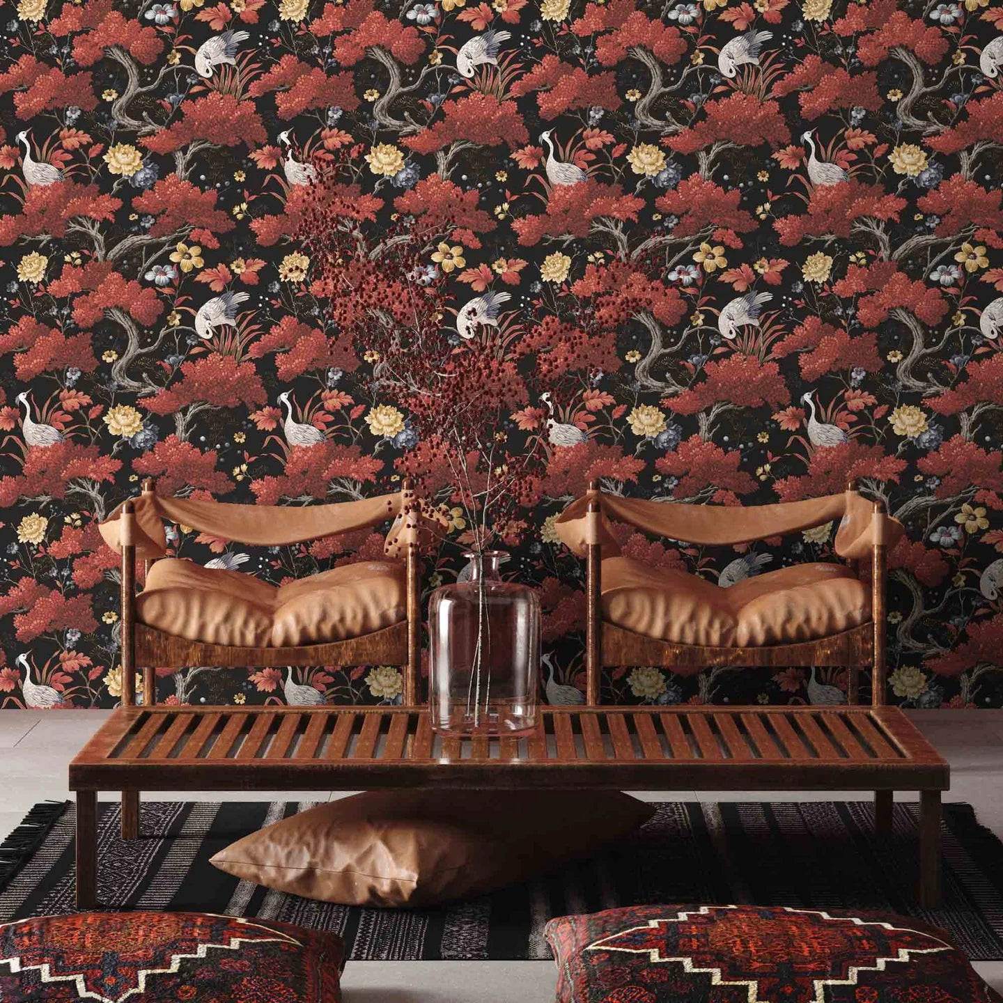 Crane Bird  Wallpaper by Woodchip & Magnolia