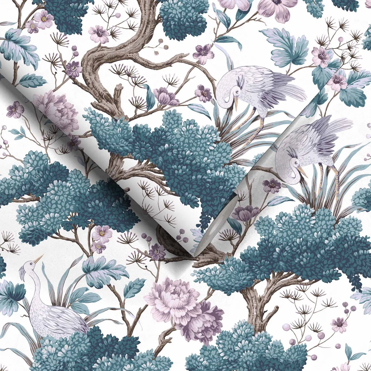 Crane Bird  Wallpaper by Woodchip & Magnolia
