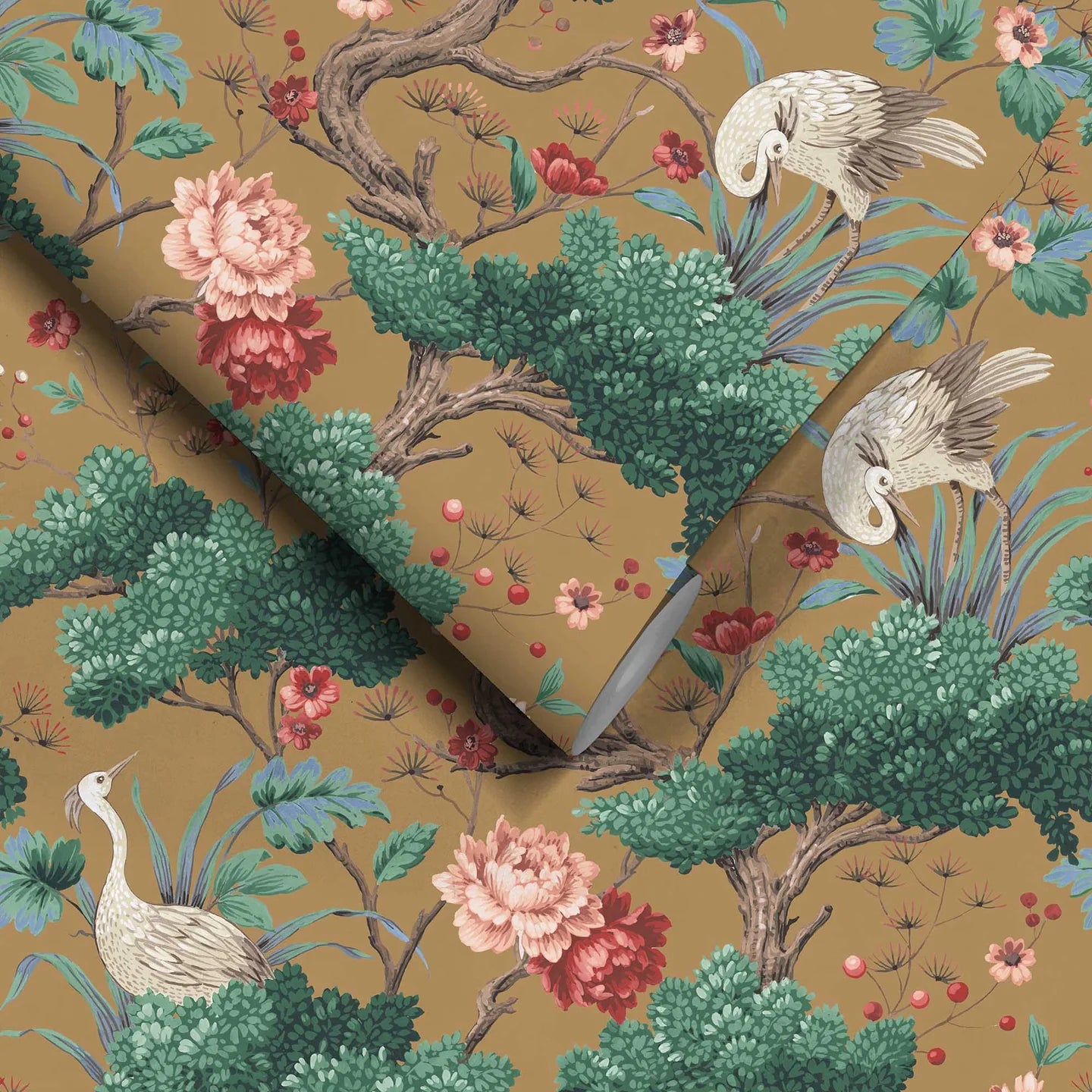 Crane Bird  Wallpaper by Woodchip & Magnolia