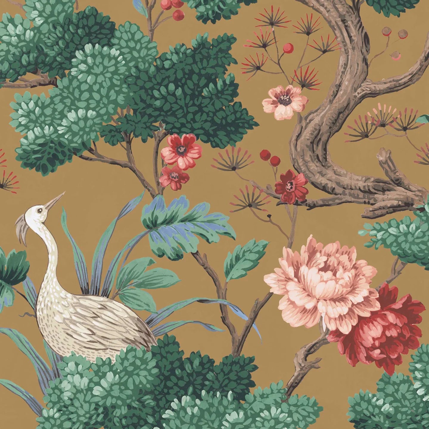 Crane Bird  Wallpaper by Woodchip & Magnolia