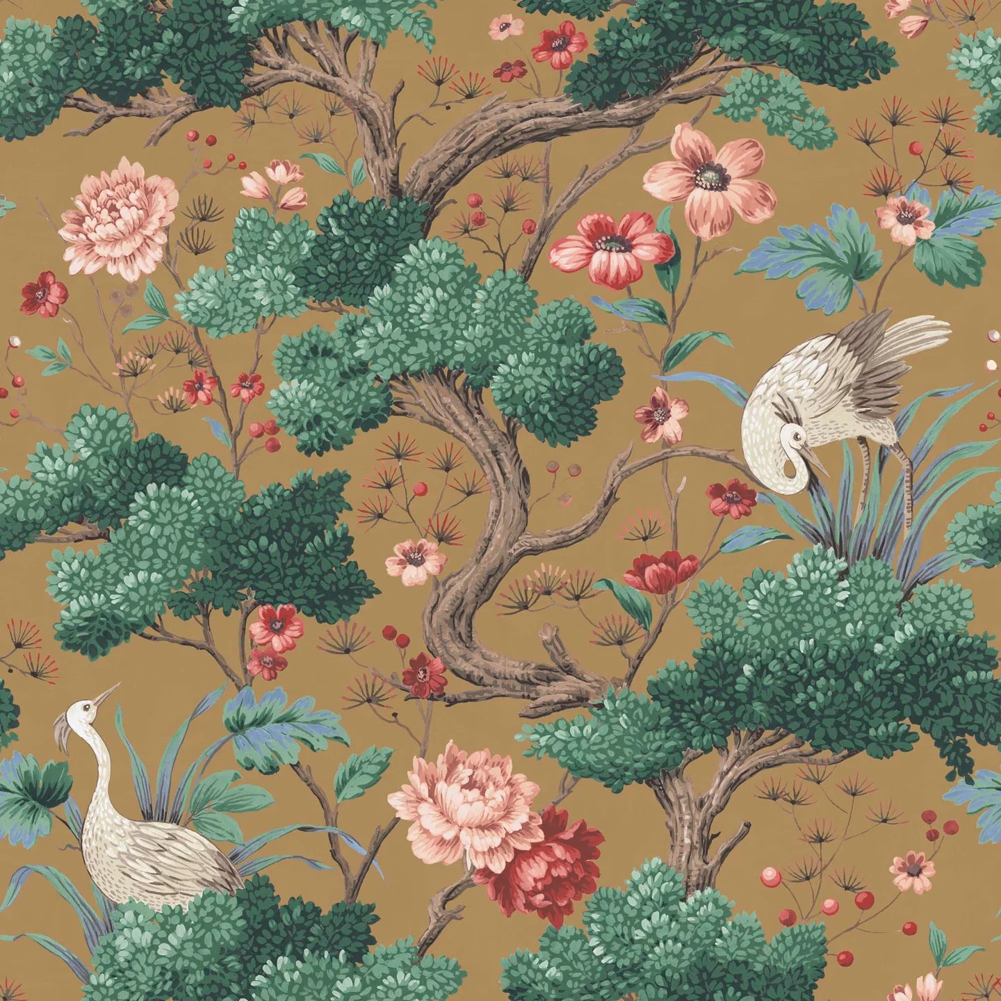 Crane Bird  Wallpaper by Woodchip & Magnolia