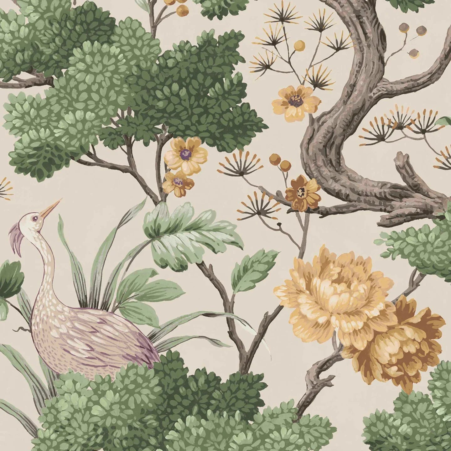 Crane Bird  Wallpaper by Woodchip & Magnolia