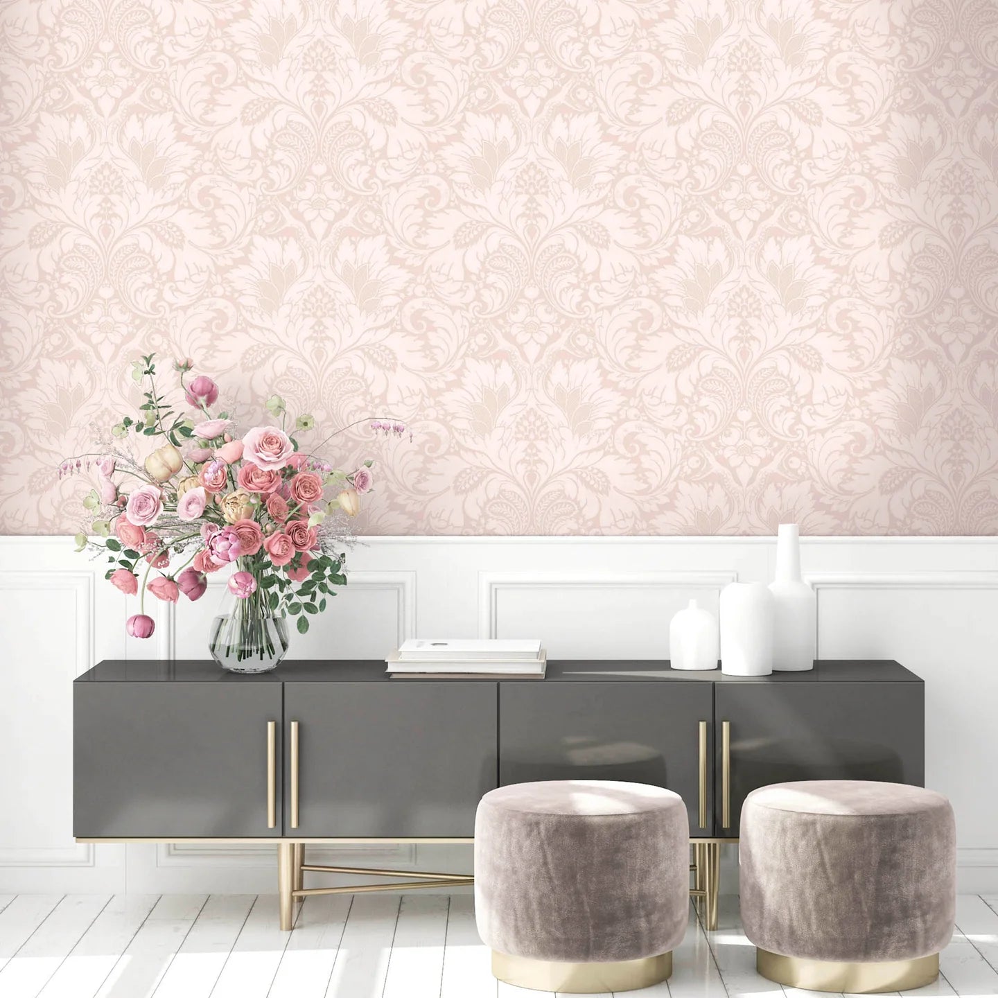 Fearless Damask Wallpaper by Woodchip & Magnolia