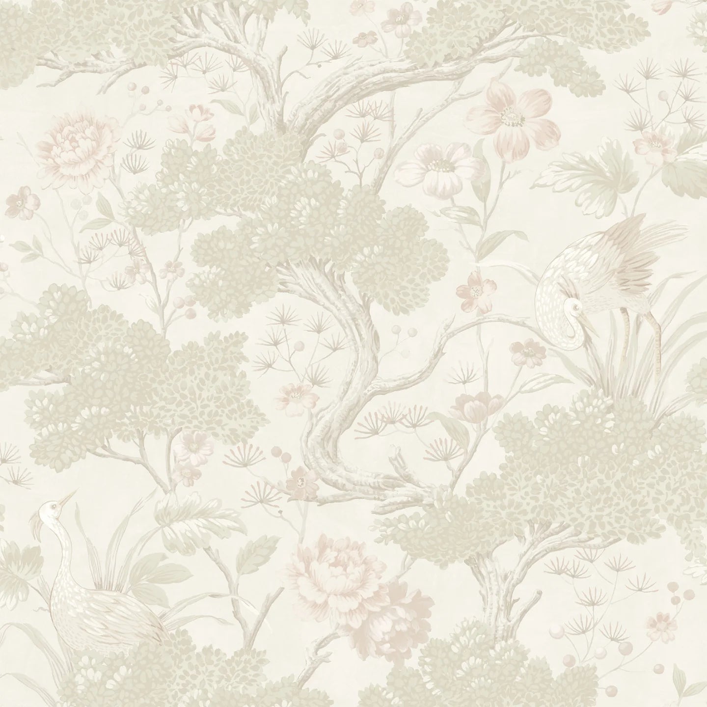Crane Bird  Wallpaper by Woodchip & Magnolia