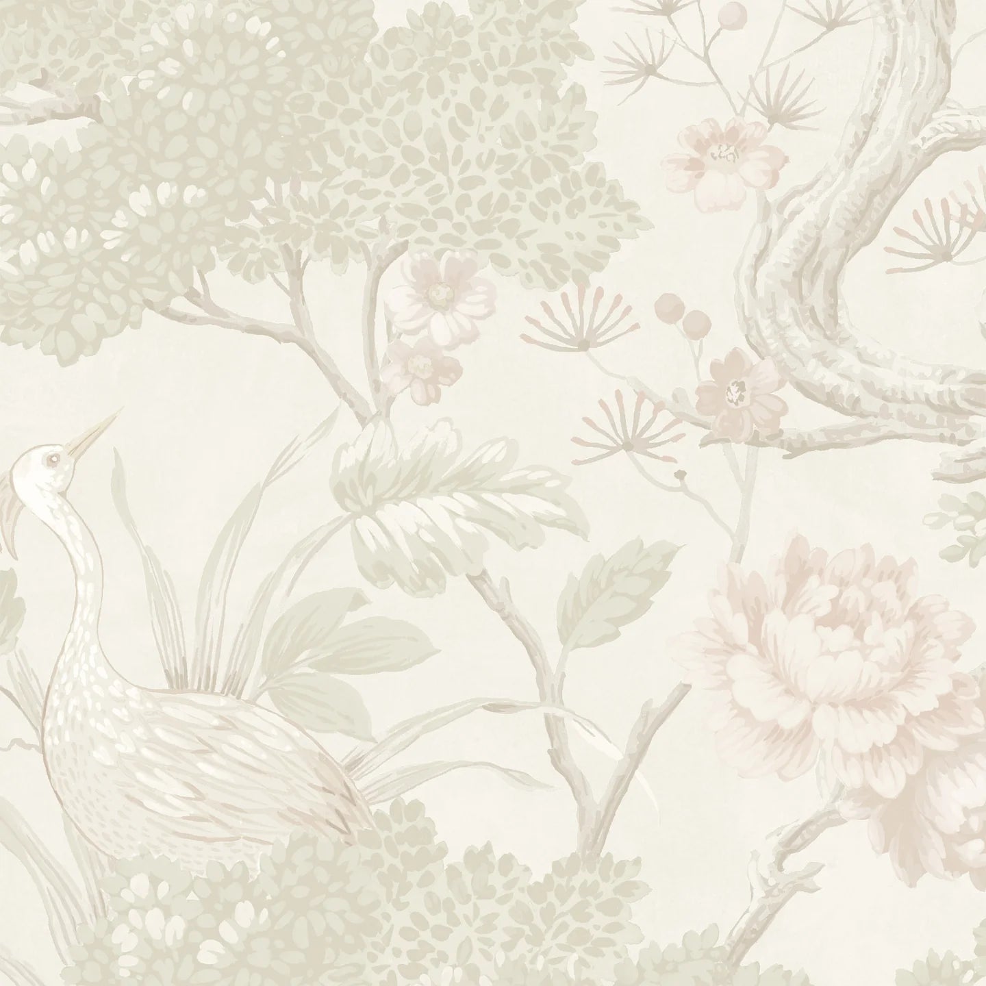 Crane Bird  Wallpaper by Woodchip & Magnolia
