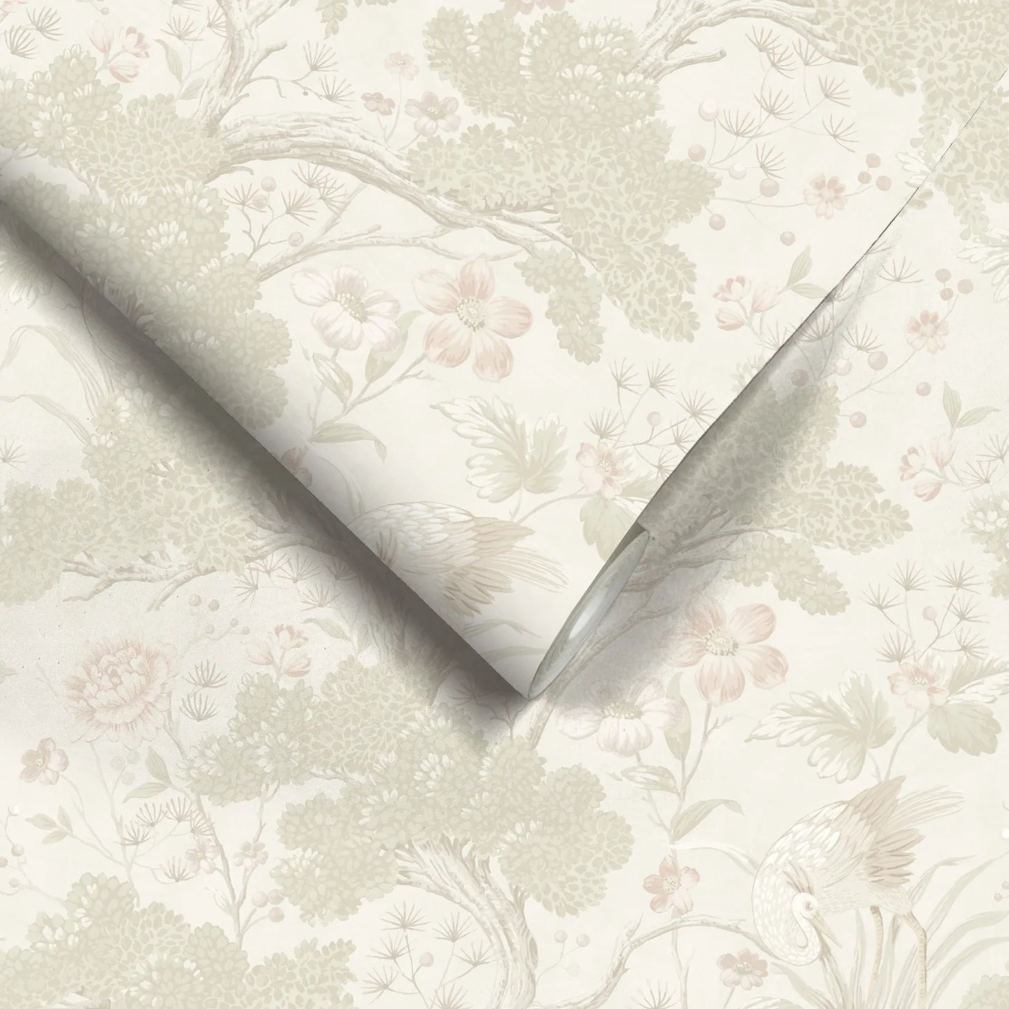 Crane Bird  Wallpaper by Woodchip & Magnolia
